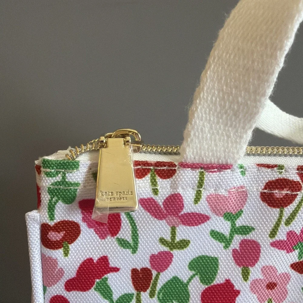 Kate Spade Floral Insulated Lunch Bag- Pink/Red Green New with Tags
